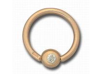 Sfaccettatura di cristallo di zirconio 4 mm Anello a sfera d'oro | Itc