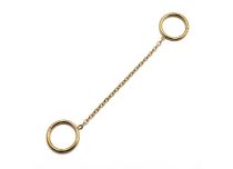 Cerniera in acciaio PVD oro con catena lunga | Itc