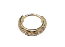 Anello di cerniera CoCr Pvd Oro 1,2X10 multi strass