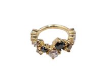 Anello di cerniera CoCr Pvd Oro 1,2X8 forma geometrica