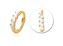 Anello a cerniera in oro Strass Crown | Itc