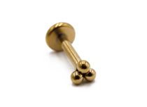 Labret Acciaio PVD Oro Tripla Palla | Itc