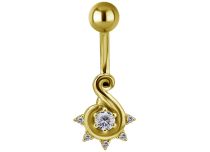 Marsupio in acciaio placcato oro con motivo Arabesque di strass | Itc