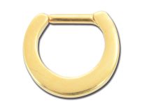 Anello per setto nasale in acciaio placcato oro con cerniera | Itc