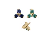 Accessorio filettato in titanio PVD oro 0,5X3,5 con motivo a trinità