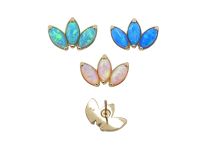 Accessorio senza fili CoCr Pvd Oro 0,5X8 motivo 3 petali