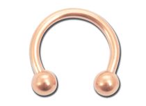 Ferro di cavallo in acciaio rosa con palline | Itc
