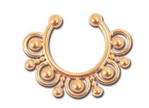 Setto finto gioiello in acciaio oro rosa Modello di perline a ferro di cavallo | Itc