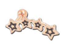 Barbell in acciaio oro rosa motivo stella | Itc