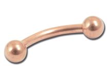 Banana Acciaio Oro Rosa con Palline 3 mm | Itc