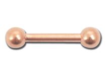 Barbell in acciaio oro rosa con sfere 3 mm | Itc