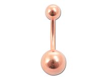 Banana Navel in acciaio rosa con palline 5 / 8 mm | Itc