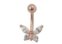 Banana Navel Acciaio Rosa Farfalla | Itc