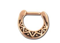 Anello per setto nasale in acciaio rosa con cerniera modello | Itc