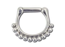 Anello setto in acciaio con cerniera a sfera modello a catena |Itc