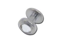 Impianto dermico sterile in titanio 3 mm disco strass bianco | Itc
