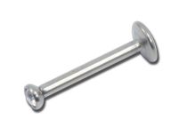 Confezione da 10 pezzi di Labret in titanio interno sterile in cristallo bianco | Itc