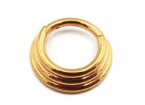 Anello a cerniera Titanio PVD Oro Sterile Modellato | Itc