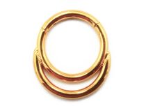 Anello di cerniera Titanio PVD Oro Sterile Motivo Luna | Itc