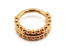 Anello di cerniera Titanio PVD Oro Modello sterile Cuscinetto a sfera a doppia fila | Itc
