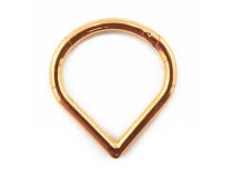 Anello a cerniera Titanio PVD Oro Sterile Modello a goccia | Itc