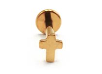 Labret Titanium PVD Gold Internal Sterile Cross pattern | Itc