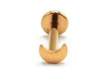 Labret Titanio PVD Oro Interno Sterile Modello Mezzaluna | Itc