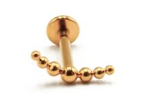 Labret Titanio PVD Oro Filo interno Sterile Modello graffiato Arco a sfera | Itc