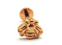 Labret Titane PVD Gold Interne Sterile motivo Abeille | Itc