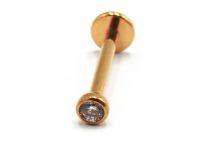 Labret PVD oro interno sterile con strass | Itc