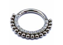 Anello a cerniera in titanio Asia Bille e Strass Pattern | Itc