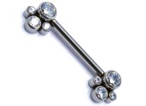 Barbell Titanium Internal Sterile pattern 4 Strass | Itc