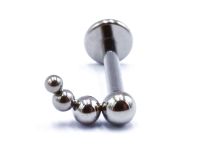 Labret Titane Interne Stérile motif 4 Billes Courbés | Itc