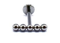 Labret Titane Interne Stérile motif 5 Billes Droites | Itc