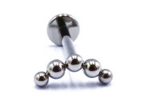 Labret Titane Interne Stérile motif 5 Billes Courbés | Itc
