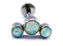Labret Titane Interne Stérile motif Arc de 3 Opale Rond Colorés | Itc