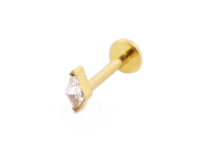 Labret Titanio PVD Oro Interno Sterile Strass Diamante | Itc