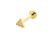Labret Titanio PVD Oro Interno Sterile Martellato Modello a triangolo | Itc
