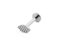 Labret Titane Interne Stérile motif Oval Martelé | Itc