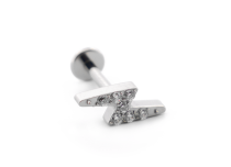 Labret Titane Interne Stérile motif Éclair à Strass | Itc