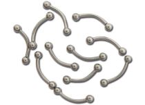 Set di palline a banana in titanio 3 mm | Itc