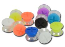 Set di punte in silicone a clip per tunnel acrilico colorato con motivo a croce | Itc