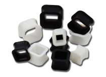 Set di tunnel in silicone flessibile bianco e nero