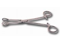 Pinza in acciaio inox, rotonda, 7,5 x 12,5 mm, lunga 18 cm
