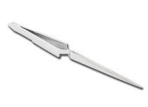 Pinzette in acciaio inox, incrociate, appuntite, lunghe 16 cm