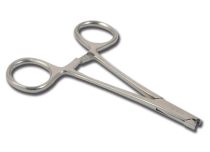 Pinzetta in acciaio inox per applicazione dermica di 5 mm, lunga 11 cm