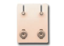 Mini medicale in acciaio Euro cristallo bianco in blister da 12 paia sterile