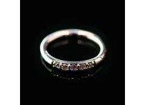 Cerniera in acciaio 5 Strass Bianco |  ITC