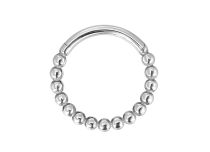 Anneau titane ASTM-F136 multiboule 1,2x8 mm à charnière