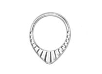Anneau titane ASTM-F136 à charnière goutte 1,2x8 mm